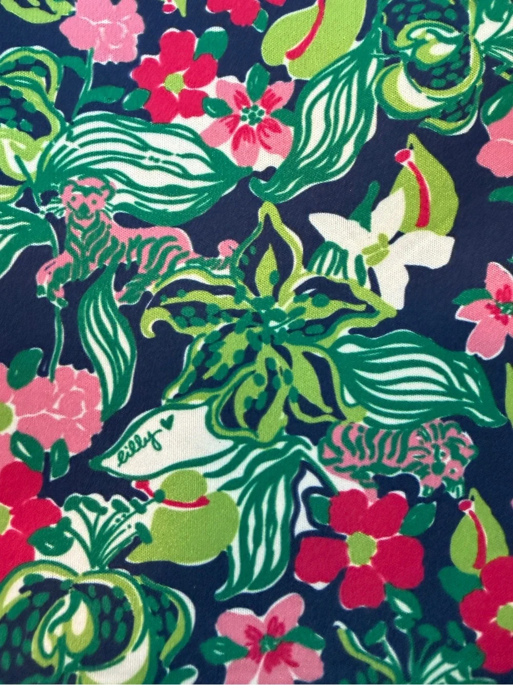 Lilly Pulitzer Navy Floral Laptop Bag with Pink Strap